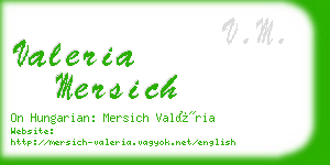 valeria mersich business card